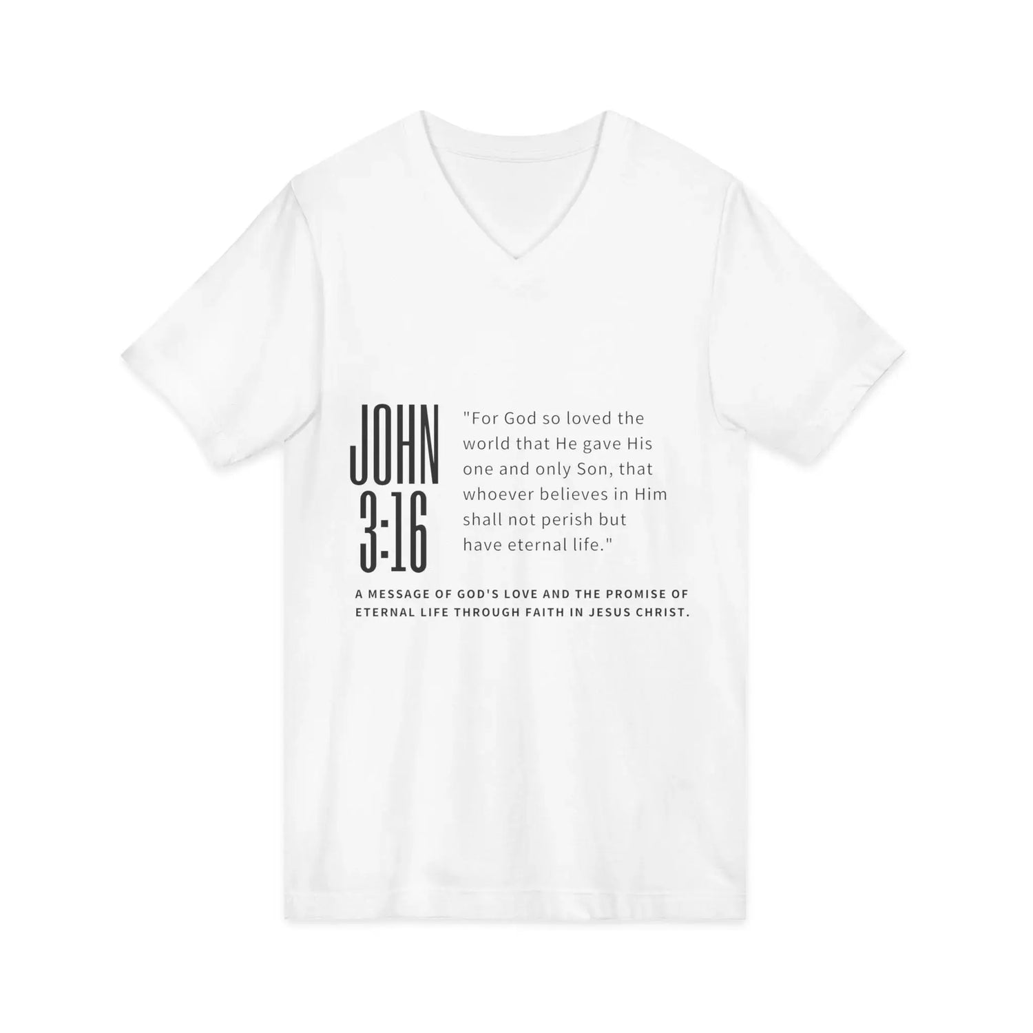 Unisex Jersey Short Sleeve V-Neck Tee - YESHUALL