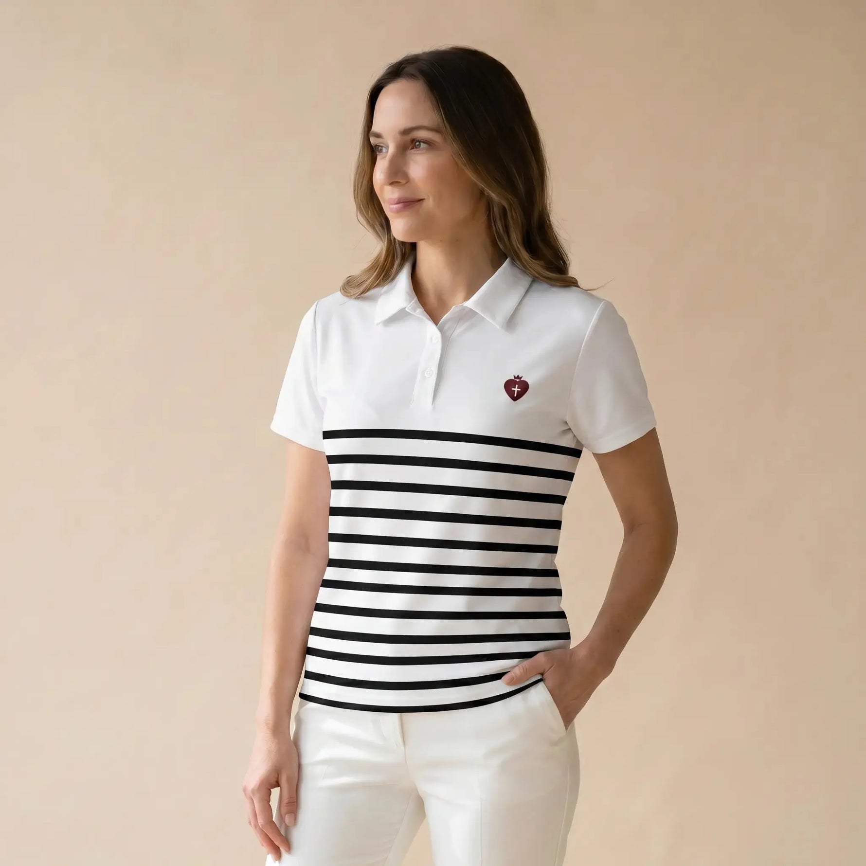 Christian polo shirt full print faith women's top, YESHUALL