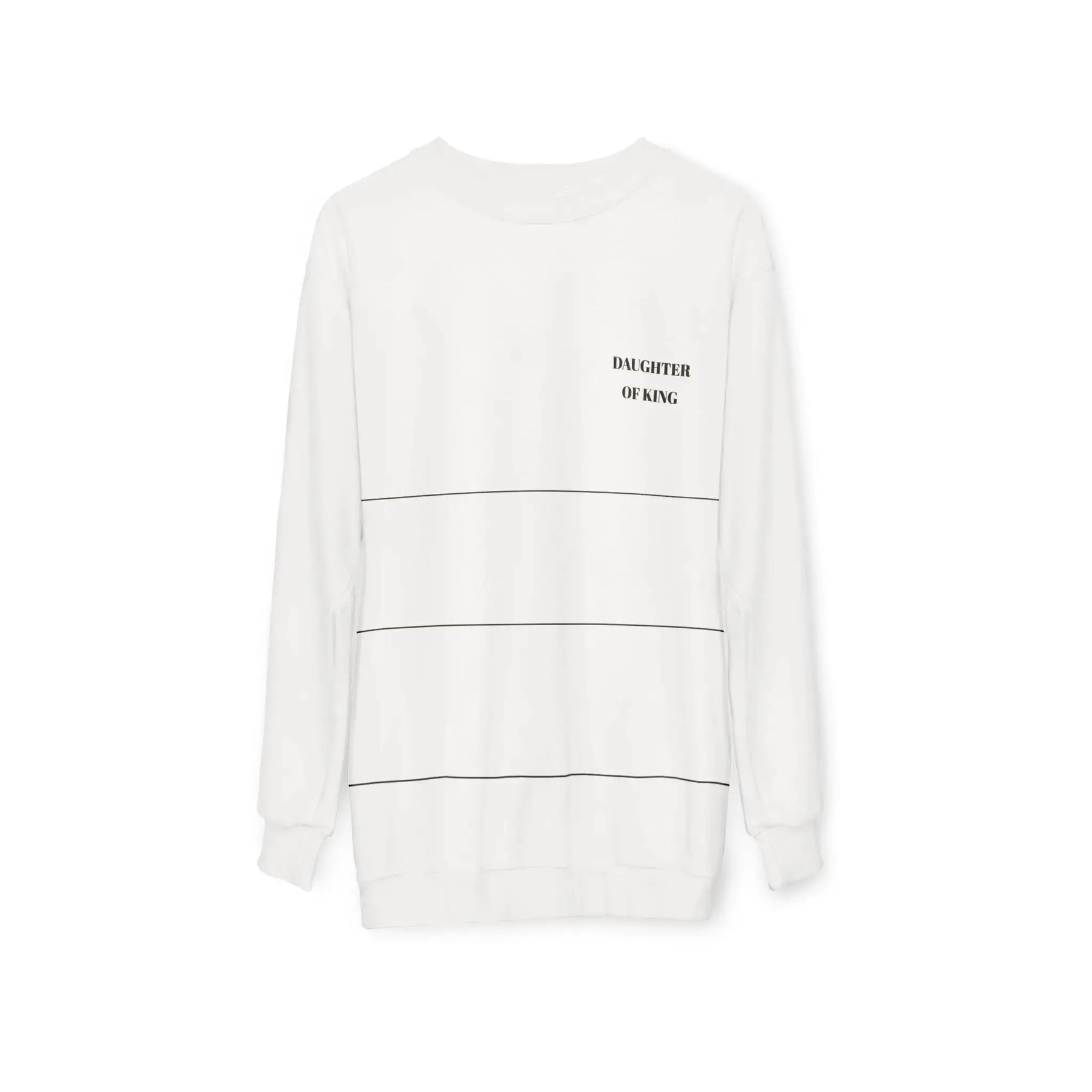 Woman wearing faith full print sweatshirt, Christian gift for her, view 6