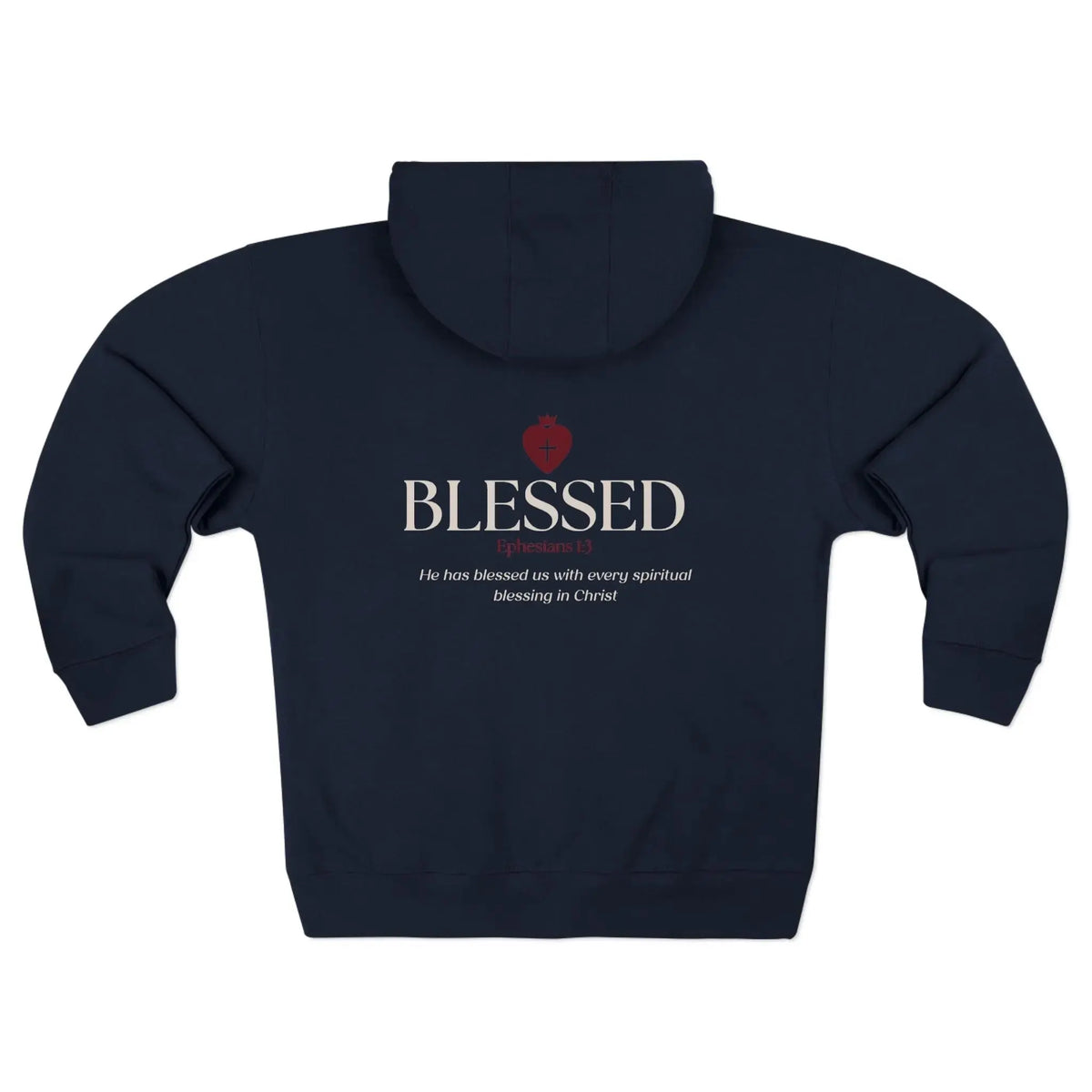 Woman wearing Christian zip faith hoodie, gift for her YESHUALL