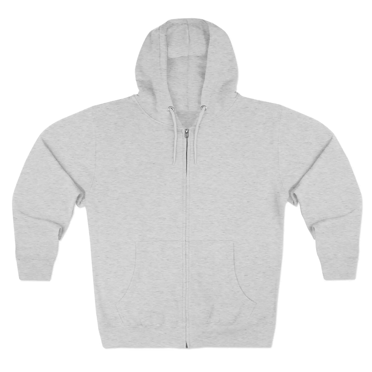 Christian zip hoodie on model, faith based women's layer