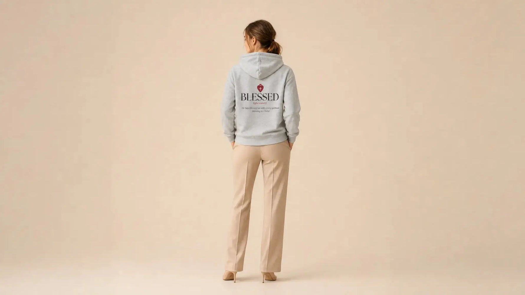 Christian zip hoodie faith based women's apparel, YESHUALL