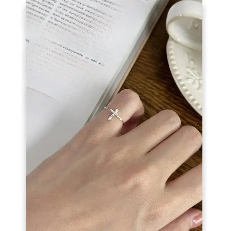 Zircon Cross Ring - YESHUALL