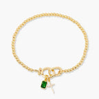 Zodiac Birthstone Gold Plated Adjustable Bracelet - YESHUALL