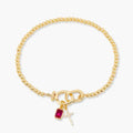 Zodiac Birthstone Gold Plated Adjustable Bracelet - YESHUALL