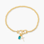 Zodiac Birthstone Gold Plated Adjustable Bracelet - YESHUALL