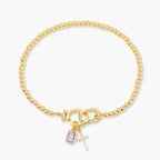 Zodiac Birthstone Gold Plated Adjustable Bracelet - YESHUALL